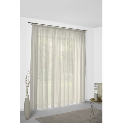 Salley Pinch Pleat semi transparent Single Curtain