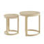 Ensemble de tables basses incurvées en bois 24 pièces 2 pièces, table de bout style Mid-Century rustique, couleur chêne | Idée de cadeau-1031686365