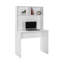 Matt White Study Desk with Storage Hutch