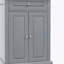 Chariot pour îlot de cuisine roulant, chariot de service portable avec tiroir, tablette réglable et 2 porte-serviettes, gris-182433063