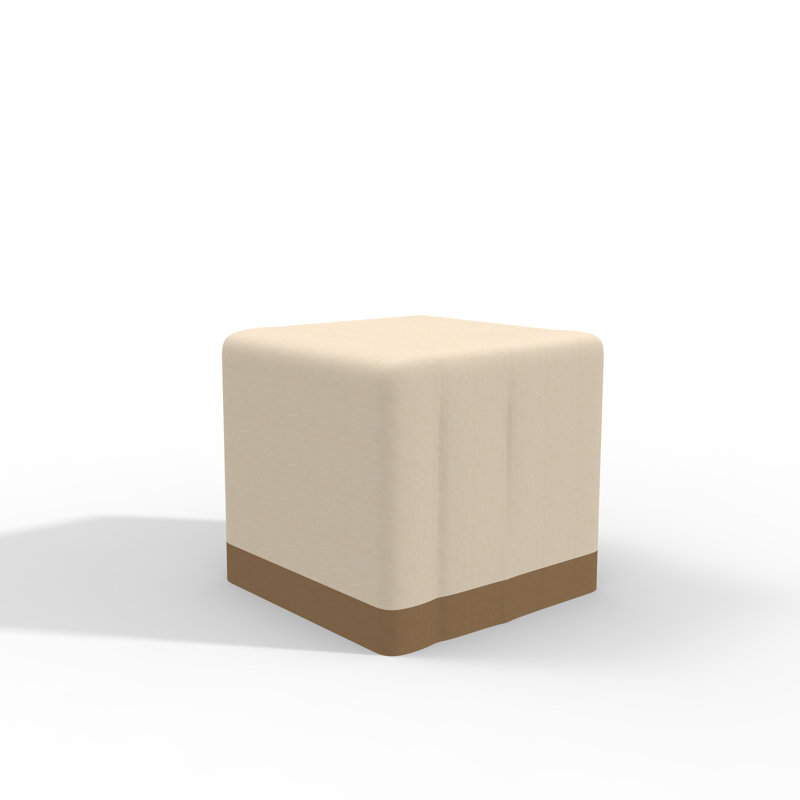 Housse pour table de patio résistante à l'eau, H 35 po x l 35 po x P 35 po, Beige