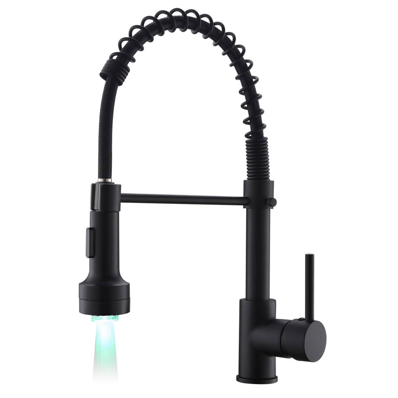 URENTO Pull Down Kitchen Faucet, Matte Black