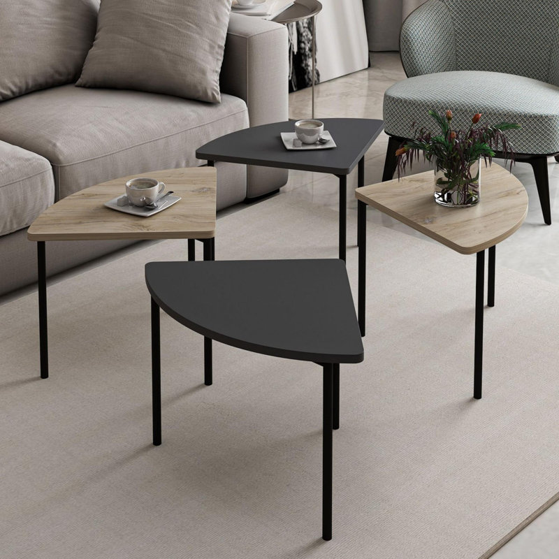 Glorias Coffee Table, Black/Walnut