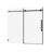 60" W X 58" H Bathtub Glass Sliding Door, 1/4" (6mm) Thick Clear Tempered Glass, Corrosion - Rollers, Quiet Operation, Matte Black Modern Tub Shower 6mm With Easy Clean Coating, Adjustable Width,