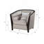 Chaise en tissu beige avec coussin