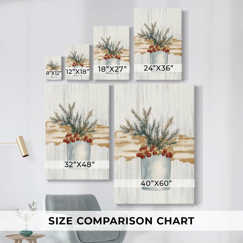Christmas Holiday Art - Gallery Wrapped Canvas CCXCI, 27" H x 18" W