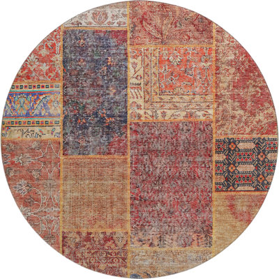 Premium Machine Washable Prisco Red Rug