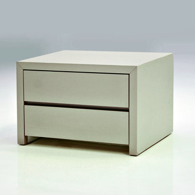 Table de chevet 2 tiroirs Blanche