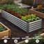 Jardin surélevé galvanisé 8 x 2,6 x 1,5 pi, fond ouvert, argent