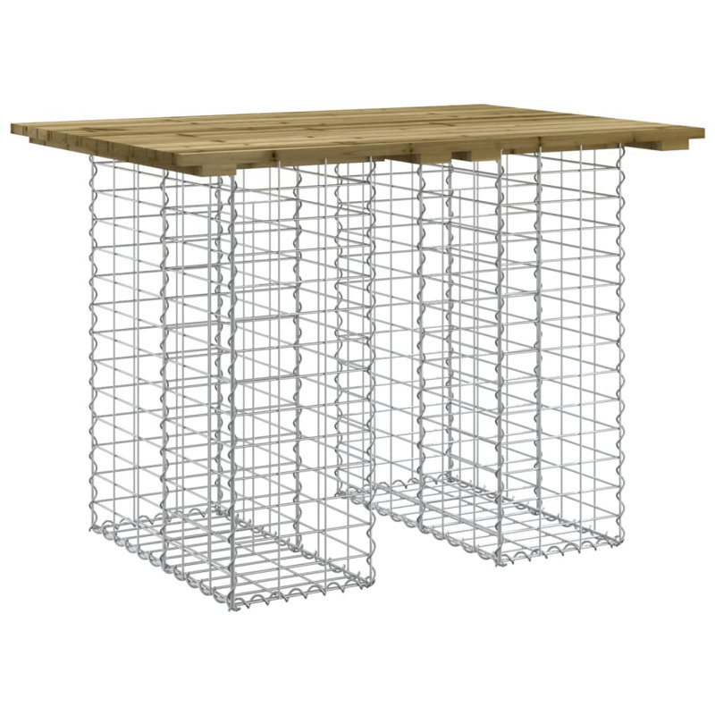 Birta Steel Outdoor Bench, 72 cm H x 100 cm W x 70 cm D, Impregnated Wood Pine
