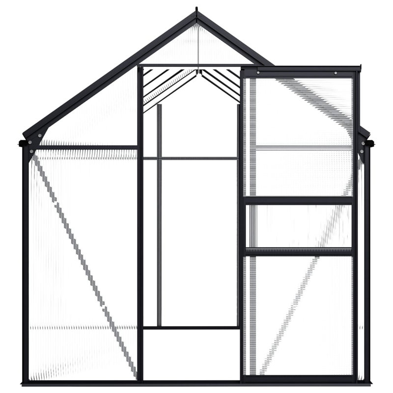 6.23' W x 12.14' D Greenhouse, 49.2"/76.8" H x 74.8" W x 122" D 