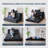 Corduroy Bean Bag Chair Tufted Folding Sofa Bed with Pillows-125405394-125405393