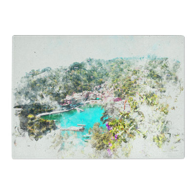 Tempered Glass Portofino in Italy Chopping Board
