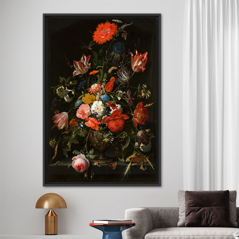 Print on Canvas, 30 cm H x 20 cm W, Black Floater Framed