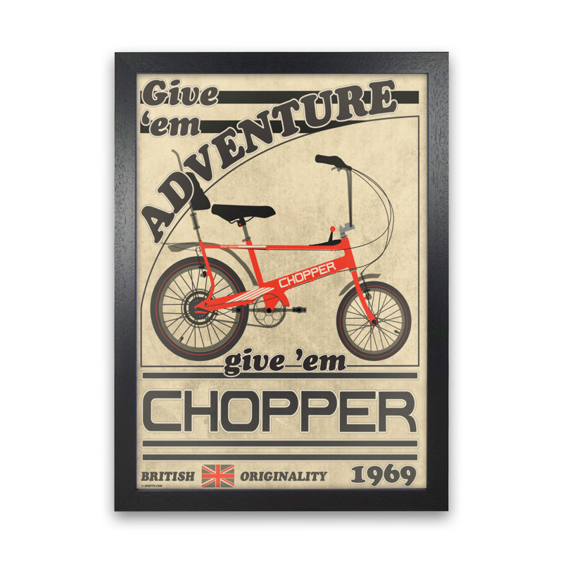 Chopper - Print, Black Framed, 42cm H x 30cm W x 3cm D