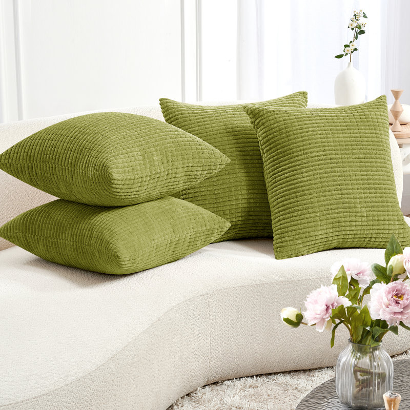 Pillow Cover, Square 20", 4 Piece Set, Baby Pink