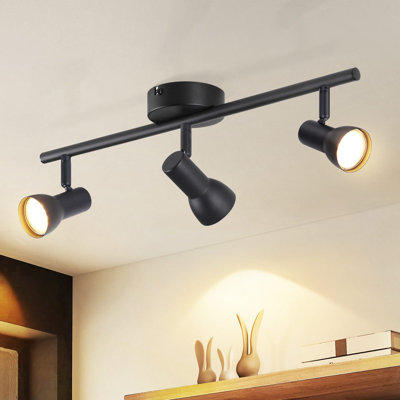 Ceiling spotlight 3-flame ceiling lamp hallway - ceiling light modern design interior spotlight GU10 ceiling spots metal 350° swivel spots for bedroom living room kitchen (without bulb)