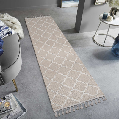 Tapis 2 x 8 pi / treillis - Décore les maisons merveilleusement résistantes aux taches et ne perdent pas leurs poils. Idéal pour les salons, les chambres à coucher, les vestibules et les vestibules. Polypropylène de 0,29 po facile à nettoyer avec envers en coton