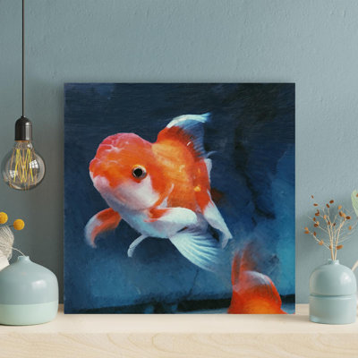 " Three Gold Fish " Painting Print