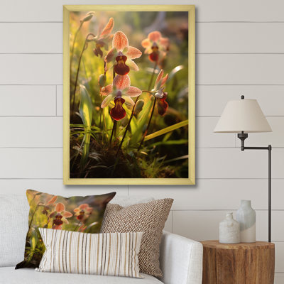 " Red Green Exotic Orchids Elegance "