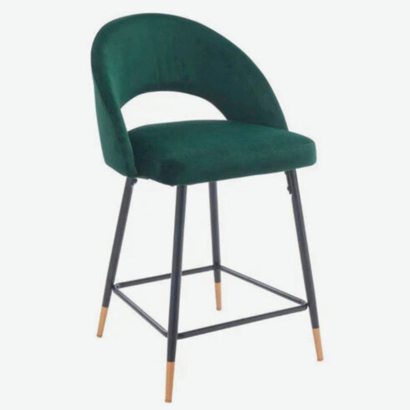 Tabouret en velours, Vert