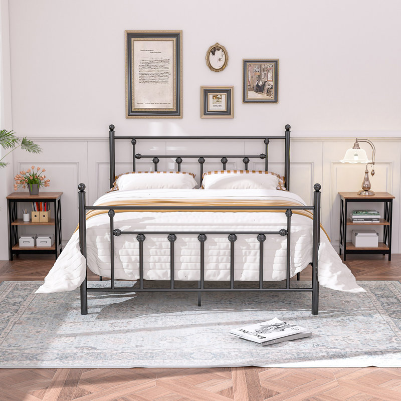 Kempst Steel Piece Bedroom Set, Full, Brown