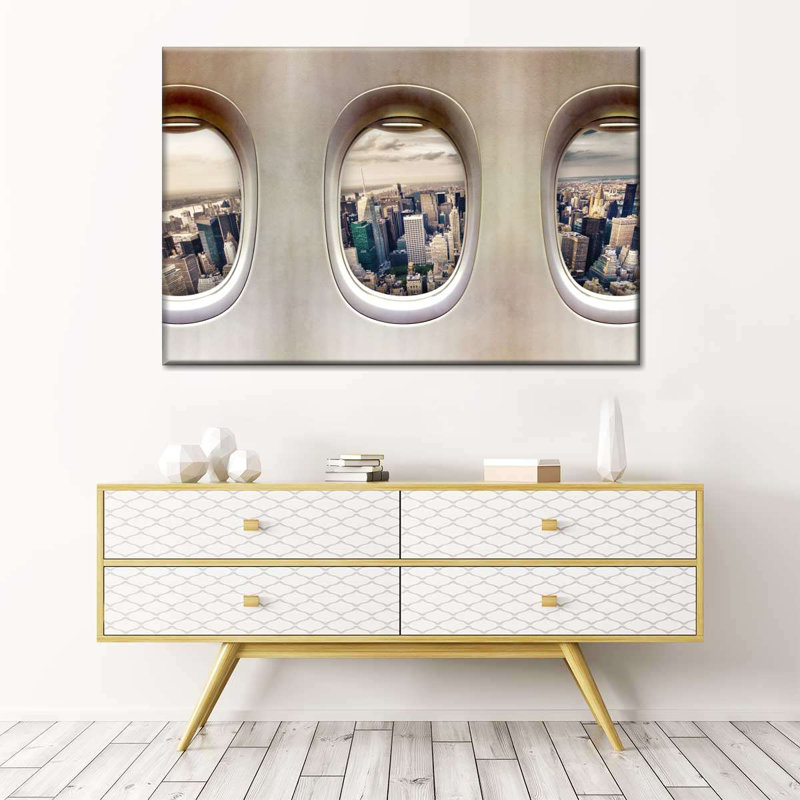 " Airplane Windows ", 24" H x 36" W x 1.25" D