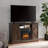 Farmhouse Classic Media TV Stand Entertainment Console For TV Up To 50" With 18" Electric Fireplace Insert With Open And Closed Storage Space, 47"W*15.5"D*30.75"H