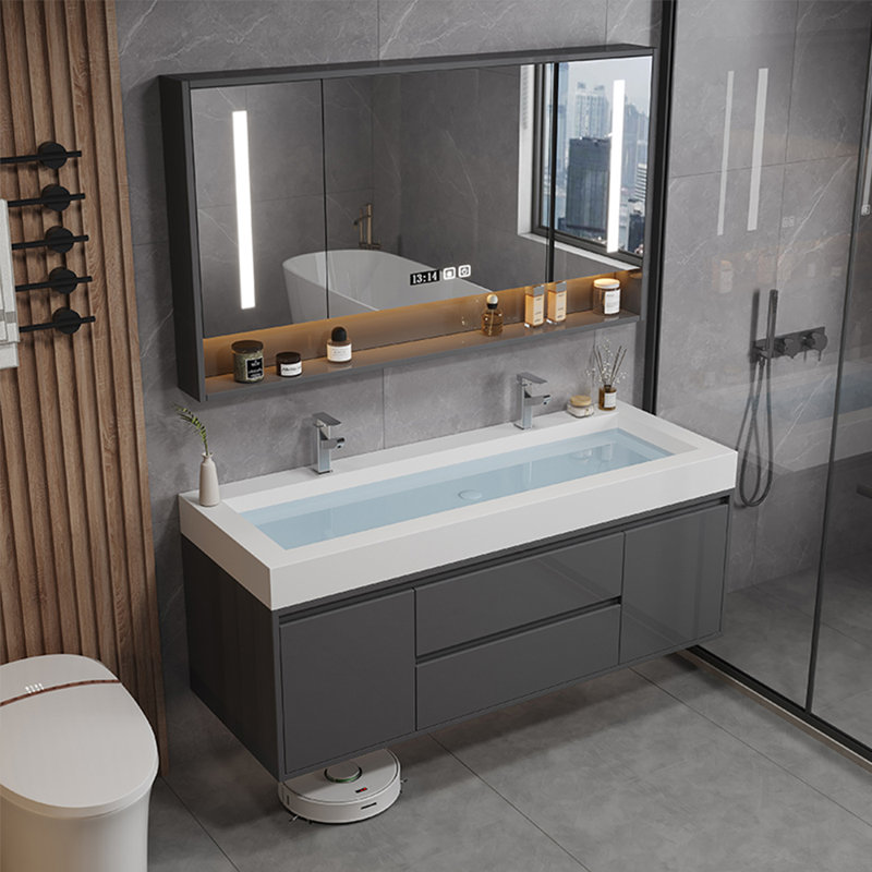 Armoire de salle de bain américaine moderne et simple, H 21,6 po x l 63 po x P 21,6 po