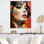 Encre liquide, portrait de femme graffiti III - mode, art en métal