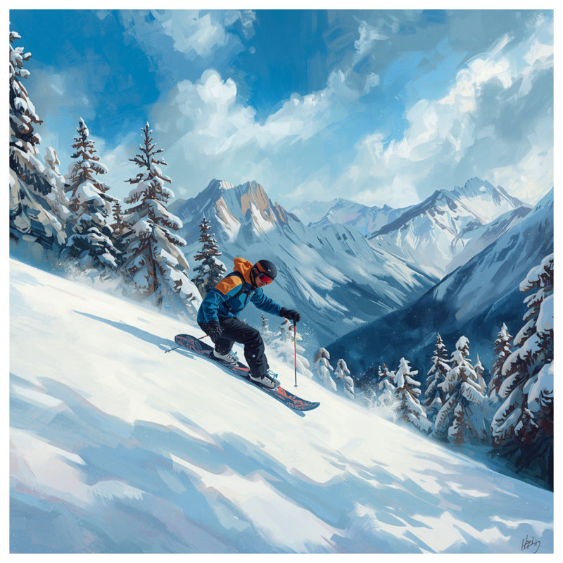 Tapis de bain Snowy Mountain, L 34 po x L 21 po