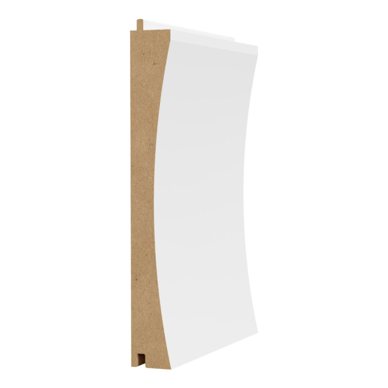 Panneau mural en MDF apprêté blanc Interune DUNE-L (2 pièces / paquet) 3/4 po x 5-3 / 4 po x 96 po