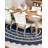 Mateus Oriental Power Loomed Jute Area Rug in Blue/White-840819521