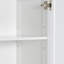 Armoire de salle de bain autoportante 70 po H avec panier à linge inclinable et système de rangement multiple-546676458