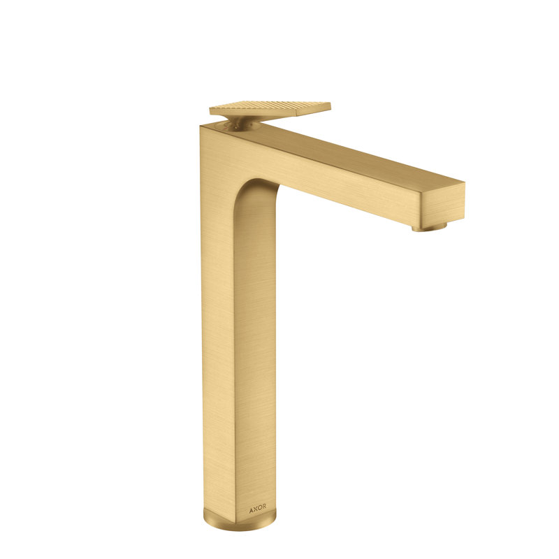 Citterio Single Hole Bathroom Faucet with Drain Assembly, Brushed Gold Optic