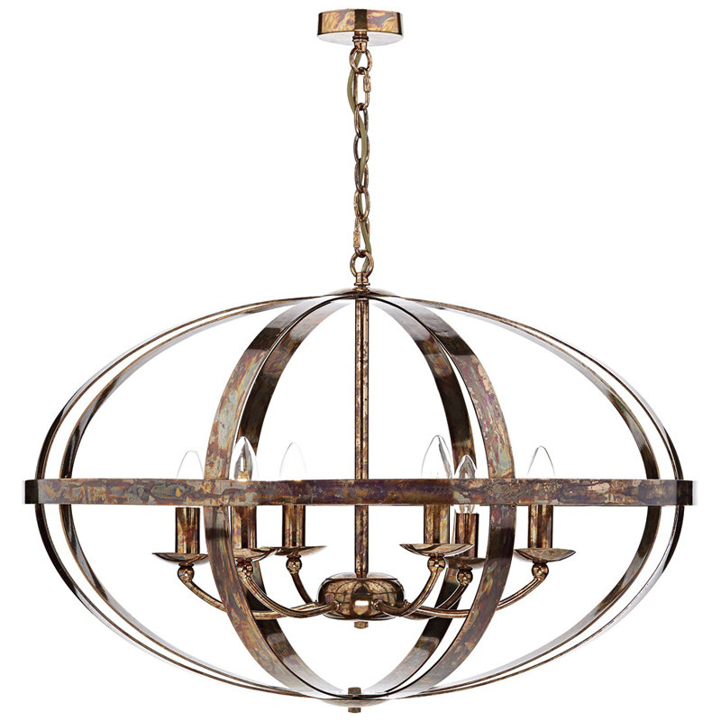 Smithsonian 6 - Light Sphere Pendant, Petrol Copper