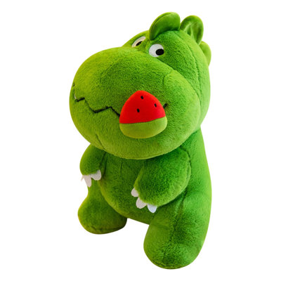 Mignon dinosaure en peluche, doux couple en peluche mangeant une poupée de dinosaure melon pour les enfants, décoration de chambre à coucher