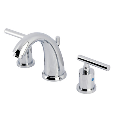 Kingston Brass Manhattan Two-Handle 3-Hole Deck Mount Widespread Bathroom Faucet with Retail Pop-Up Drain