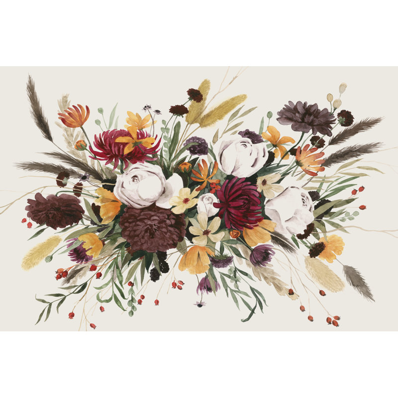 Equinox Bouquet III - Painting, 81 cm H x 122 cm W, Black Floater Framed