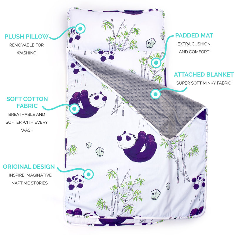 Tapis de saut pour enfant JumpOff Jo, Pandas ludiques