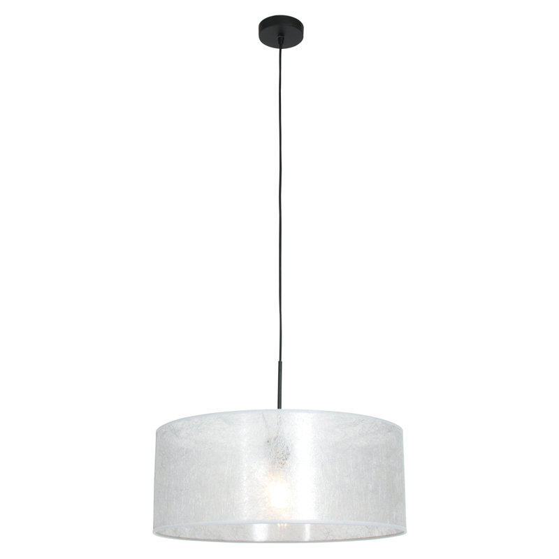 Durel 1 - Light Black Single Pendant, Silver