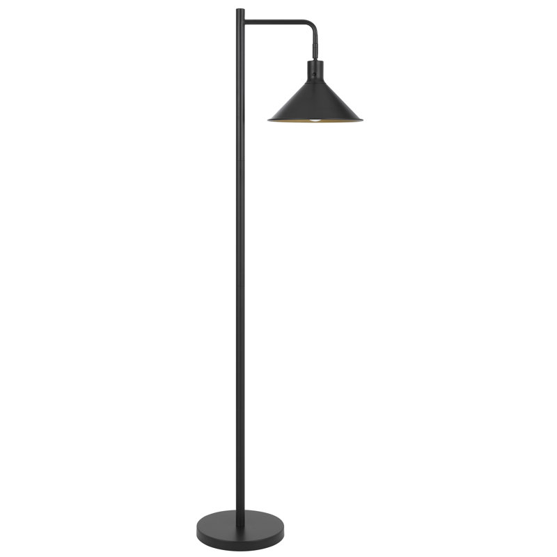 60 Watt Giray Metal Downbridge Floor Lamp In Black