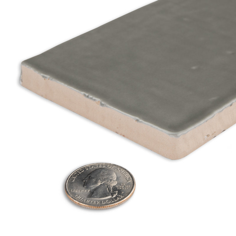 Chester Series 3" x 6" Ceramic Subway Tile in Grey