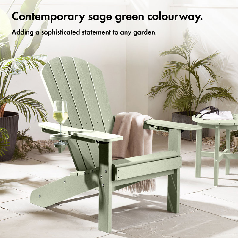 Outdoor Adirondack Chair, Green