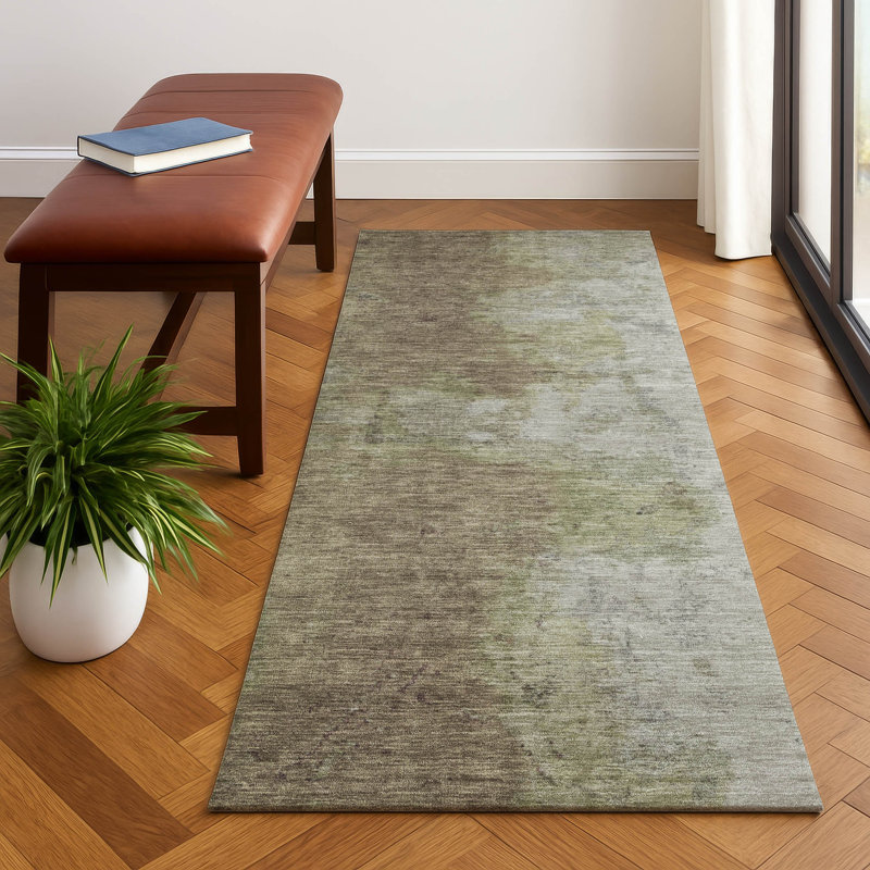 Premium Machine Washable Bucz AMF1741 Modern Rug, Runner 2'3" x 7'6"