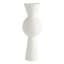 High Chiseled Orb Vase-Matte White-Lg
