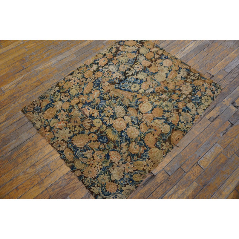 Antique Needlepoint English Allover Rug