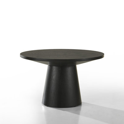 29"W Round Coffee Table With Pedestal Base