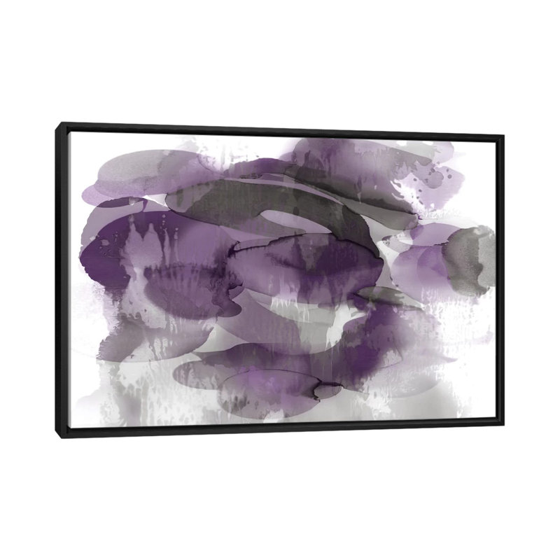 «Flow II» par Kristina Jett - reproduction d'art sur toile tendue, H 32 po x l 48 po x P 1,5 po, Toile encadrée, Noir