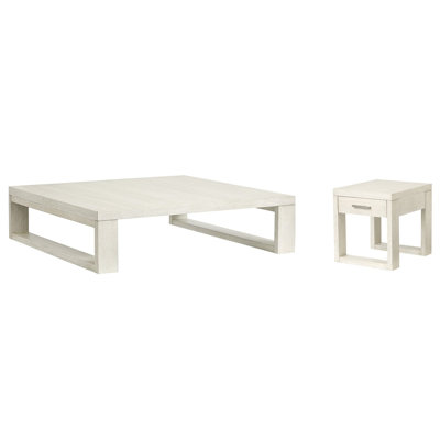 Otwin Square Cocktail Table With End Table